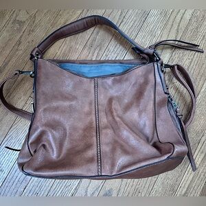 Elegant Brown Leather tote HoBo Bag